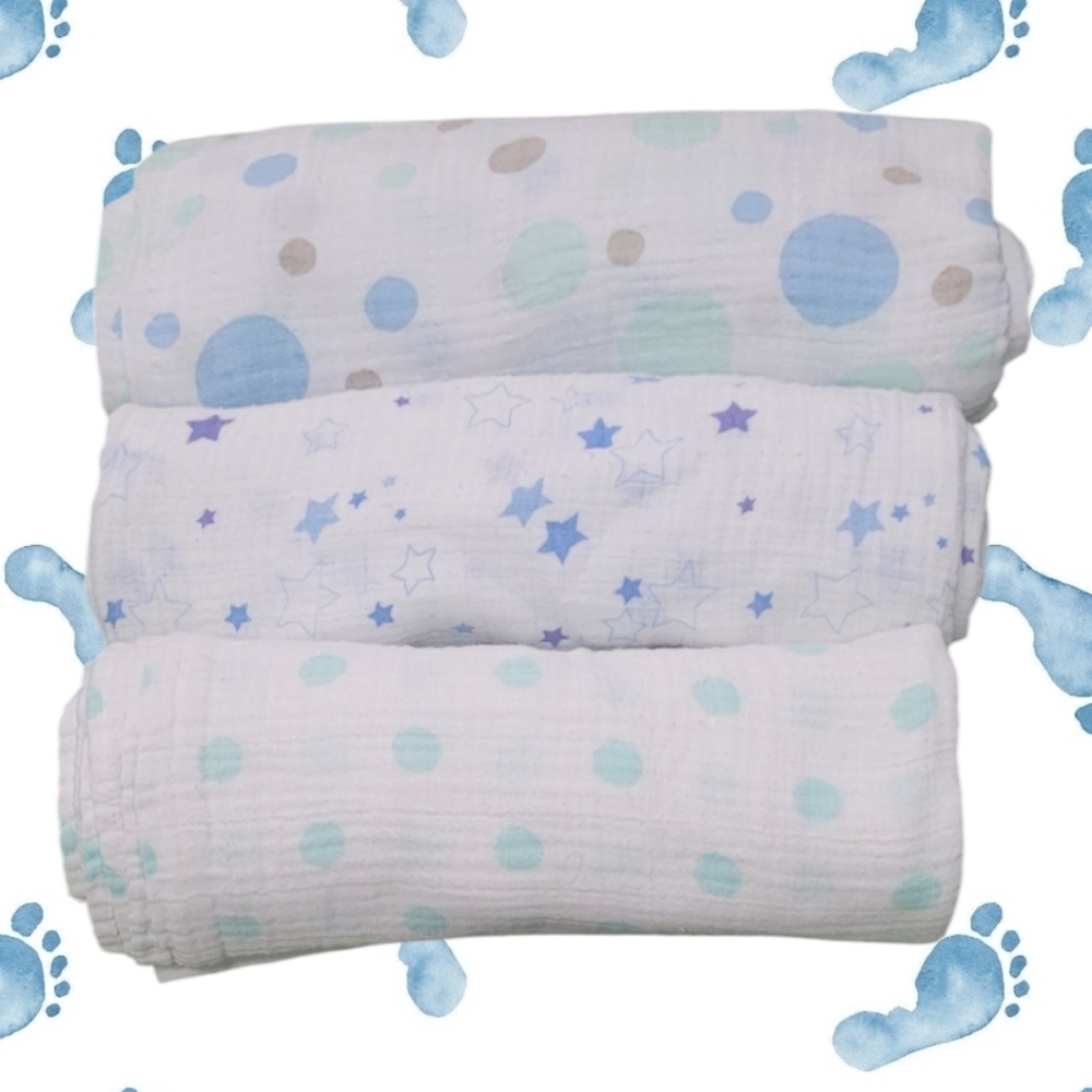 Swaddle Designs Cotton Muslin Baby Blankets Bundle